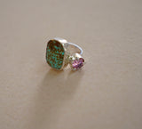 Gem and Number 8 Turquoise Ring (Size 6)