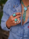 Beaded TEXAS Turquoise Bolo