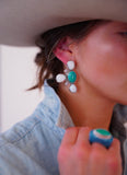 Turquoise and Mother of Pearl Earrings