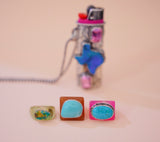 Turquoise and Brown Resin Ring (7.5)
