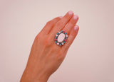 Pink Conch and Turquoise Ring (7.5)