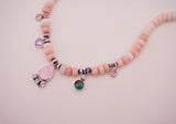 Pink Conch Charm Necklace