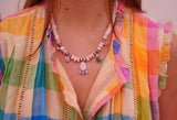 Pink Conch Charm Necklace