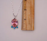 The Pink Gem Pendent (18”)