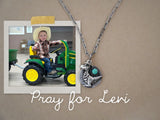 PRAY FOR LEVI T-Rex Necklace (18”)