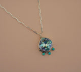 Crystal and Turquoise Necklace (18”)