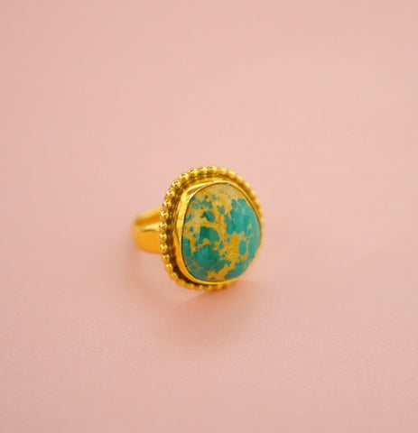 Turquoise Gold Vermeil Ring (8)