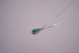 Kingman and Rose Cut Green Diamond Pendent (18”)