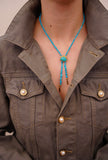 The Gold and Turquoise Beaded Bolo