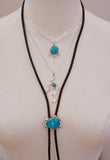 Gem and Turquoise Pendent (18”)