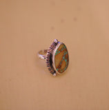 Royston Turquoise and Gem Ring (Size 7.5)