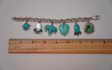 Repurposed Vintage Tiffany & Co. Bracelet with Turquoise Charms