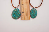Recycled Turquoise and Resin Pendents