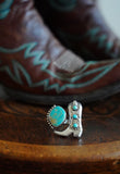 Turquoise Boot Ring (Size 8)