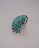 Royston Turquoise and Gem Ring (Size 6.5)