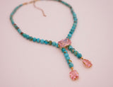 Gem and Turquoise Gold Plated Bolo