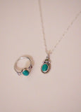 Kingman and Rose Cut Green Diamond Pendent (18”)