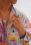 Gem and Turquoise Ring (7.5)