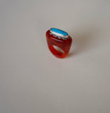 Turquoise Resin Ring (Size 7)