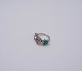 Turquoise Star and Gem Ring (Size 7)