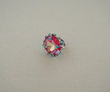 Crystal and Turquoise Ring (Size 7)