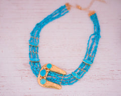 The Gold MUD Turquoise Buckle Necklace
