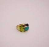 Turquoise and Green Resin Ring (7)