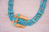 The Gold MUD Turquoise Buckle Necklace