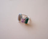 Seashell, Gem and Turquoise Ring (8.5)