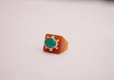 Turquoise and Brown Resin Ring (7)