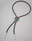 Crystal and Turquoise Bolo
