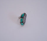 The Feather Turquoise Ring (7.5)