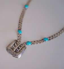 Sterling Vintage Buckle Necklace