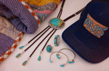 Denim Turquoise MUD Hat (Gold Stitching)