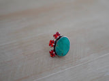 Gem and Turquoise Ring (Size 7)