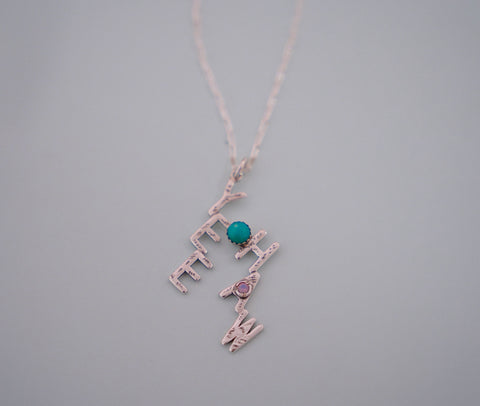 Gem & Turquoise Yee Haw Necklace (18”)