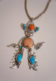 Large Opal and Turquoise Cowboy Statement Necklace