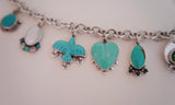 Repurposed Vintage Tiffany & Co. Bracelet with Turquoise Charms
