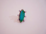 Turquoise and Pink Gem Ring (Size 8.5)