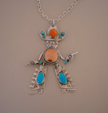 Large Opal and Turquoise Cowboy Statement Necklace