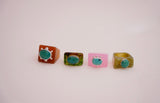 Turquoise and Green Resin Ring (7.5)