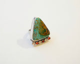 Royston Turquoise and Gem Ring (7.5)