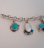 Repurposed Vintage Tiffany & Co. Bracelet with Turquoise Charms