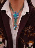 The Blue Crystal, Gem and Turquoise Bolo