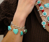 Repurposed Vintage Tiffany & Co. Bracelet with Turquoise Charms