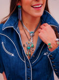 Turquoise Cowboy Statement Necklace