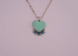 Variscite and Turquoise Heart (18”)