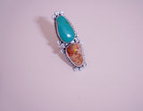 Opal and Turquoise Ring (Size 8)