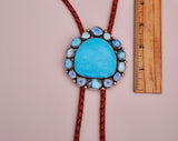 Kingman and Golden Hill Turquoise Cluster Bolo