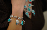 Repurposed Vintage Tiffany & Co. Bracelet with Turquoise Charms
